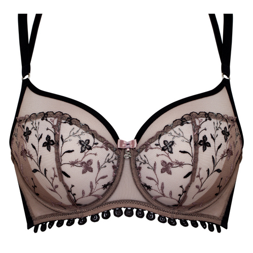 Midnight Magic Sheer Floral Bra 💖