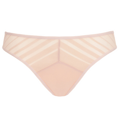 Luxurious Sheer Striped Blush Bikini Panties