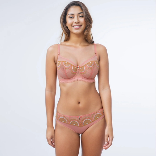 Regal Charm: Sheer Mesh Bra for Queens