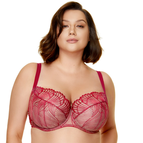 Gorteks Sierra: Ruby Red Sheer Mesh Elegance.