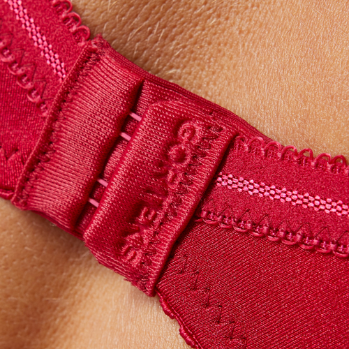 Gorteks Sierra: Ruby Red Sheer Mesh Elegance.