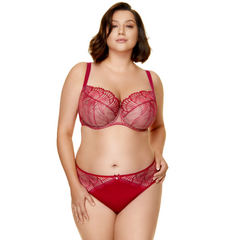 Gorteks Sierra: Ruby Red Sheer Mesh Elegance.