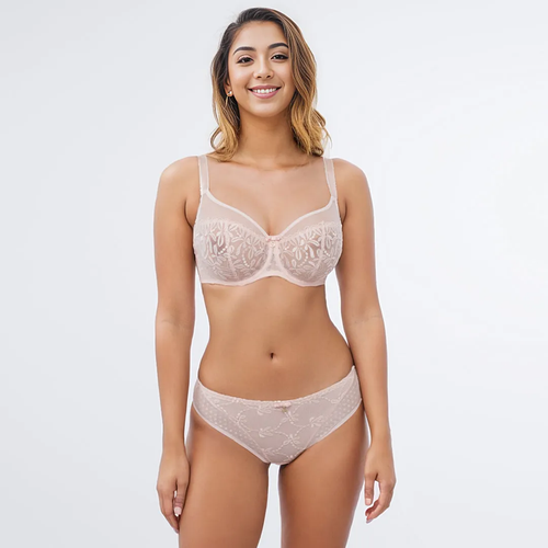 Enchanted Blooms: Opulent Rose Full Coverage Bra