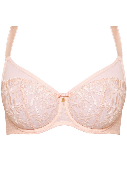 Enchanted Blooms: Opulent Rose Full Coverage Bra