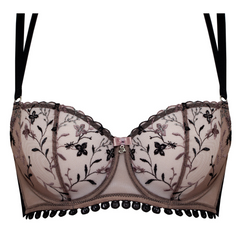 Antinea Sheer Swiss Embroidered Balconette Bra