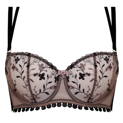 Antinea Sheer Swiss Embroidered Balconette Bra