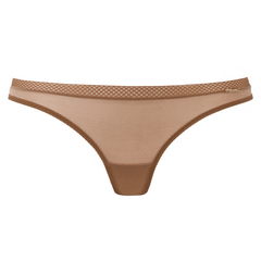 Glossies Sheer Bronze Thong: Barely-There Luxe Comfort