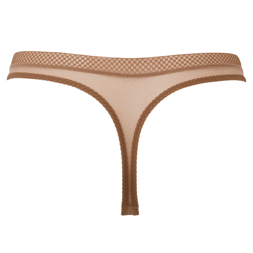 Glossies Sheer Bronze Thong: Barely-There Luxe Comfort