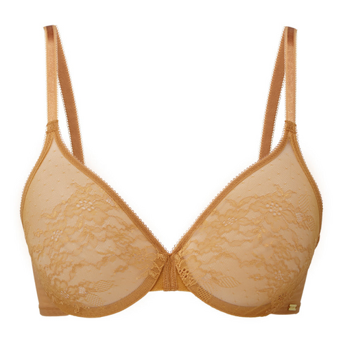 Glossies Lace Molded Bra: Sheer Elegance