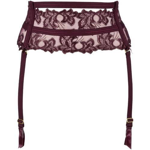 Enchanting Aubergine Lace Garter: Pure Elegance