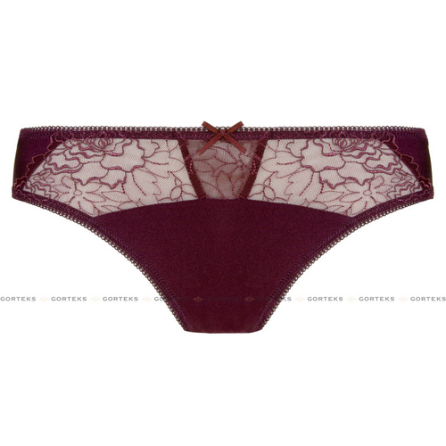 Pamela Aubergine Lace Thong by Gorteks