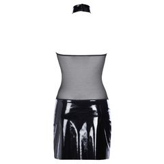 Sovereign Black Latex Dress: Reign with Elegance