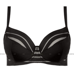 Gorteks Luna Black Striped Full Figure Padded Bra