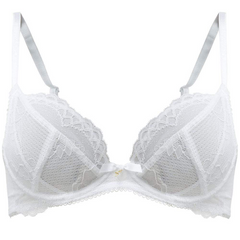 Sheer Plunge Bra Gossard Superboost Lace White