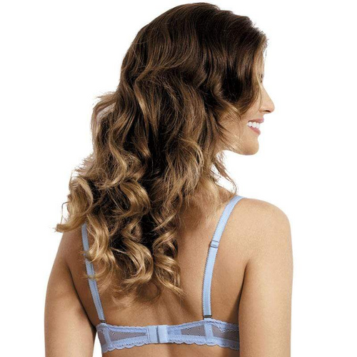 Kinga Nubi Sheer Lace Triangle Bra in Sky Blue