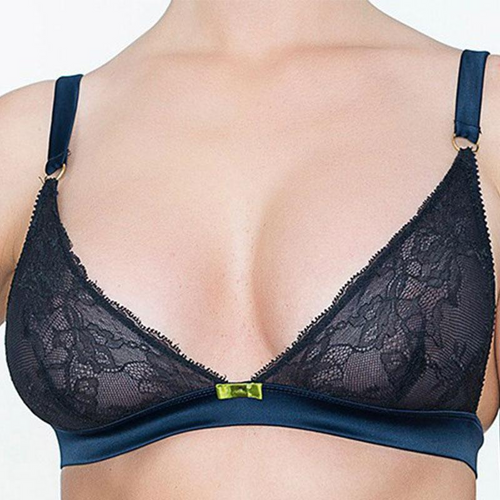 Effrontee Sheer Lace Triangle Bra by Addiction Lingerie