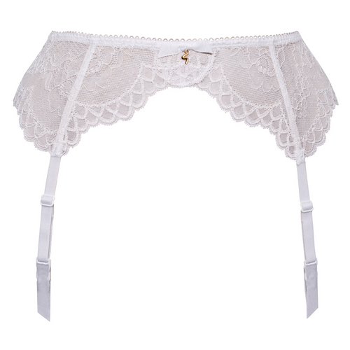 Opulent White Lace Garter: Romance Personified