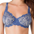 Lunaire Sevilla Luxe Sheer Demi Bra in Denim Blue