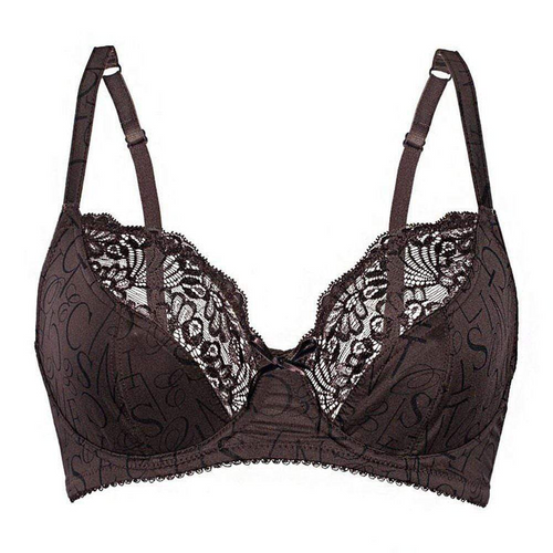 Sassa My Pleasure Semi-Sheer Lace Bra in Elegant Brown