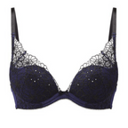 Gossard Twilight Blue Floral Plunge Bra