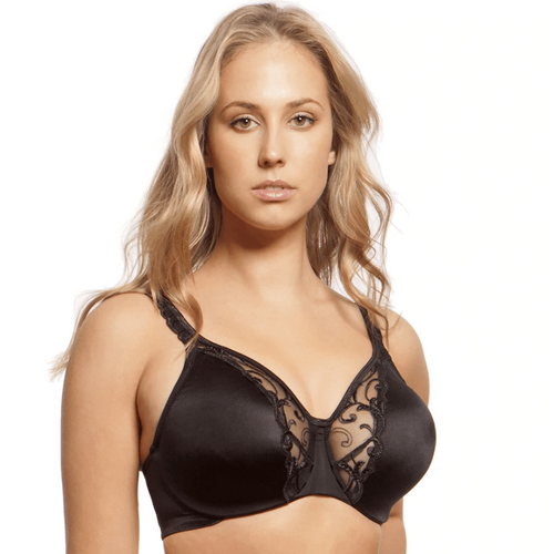 Lunaire Denmark Elegant Unlined Minimizer Bra in Black