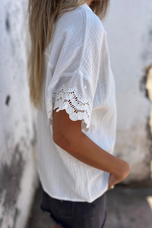 Opulent Lace Collared Blouse