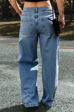 Droptastic Light Blue Wide Leg Jeans: Chic Comfort