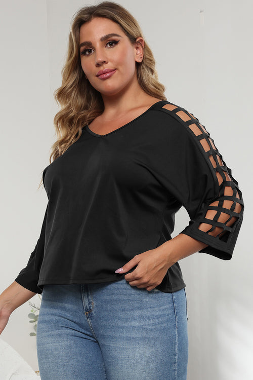 Enchanted Love Dreamy Cutout Sleeve Top: Romantic Elegance 🌹