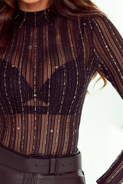 Starstruck Star Mesh Bodysuit: Shine On!