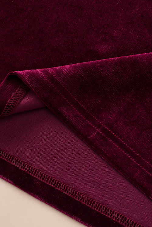 Enchanting Burgundy Velvet Elegance: Plus Size Romance