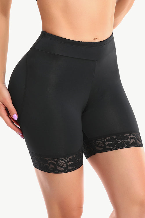 Curvy Confidence Lace Trim Shaping Shorts