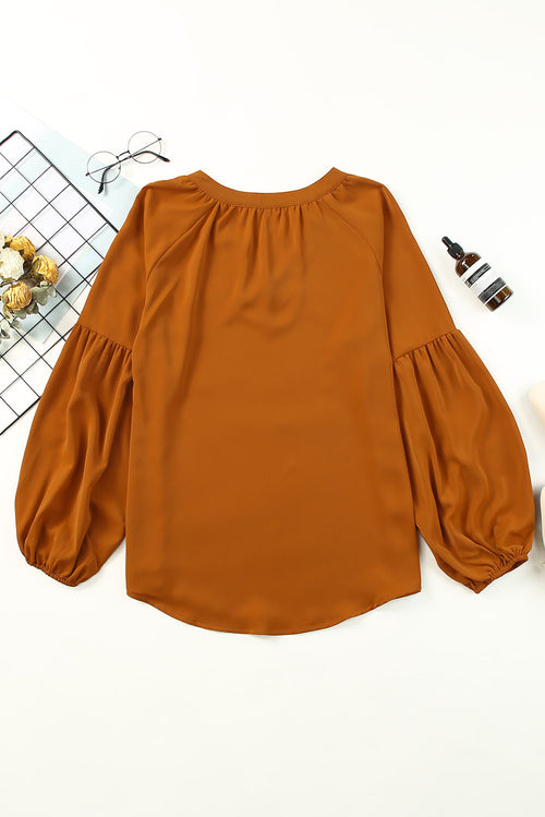 Chic & Versatile Ruched Sleeve Blouse