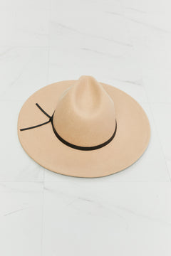 Fame Accessories Beige Wool Fedora: Elegance Defined