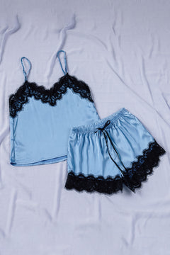 Dreamy Lace Delight: Top & Shorts Set