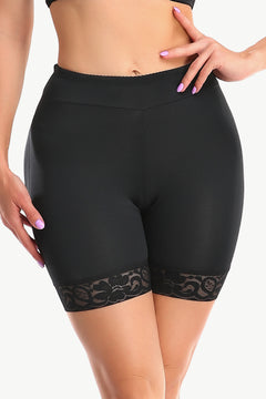 Curvy Confidence Lace Trim Shaping Shorts