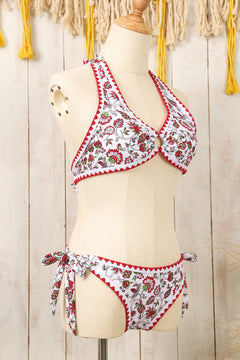 Adorn in Crimson Romance: Halter Love Bikini 💖