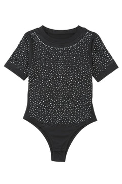 Sparkle & Shine Black Rhinestone Bodysuit