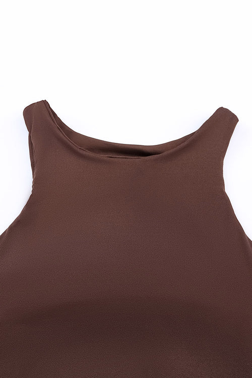 Elegant Brown High Elasticity Bodysuit by BytheBox