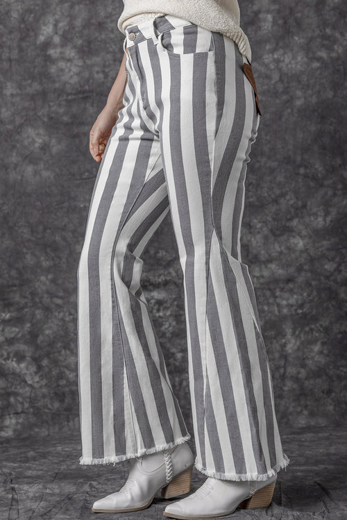 Get Noticed in Stripe Star Flare Jeans!