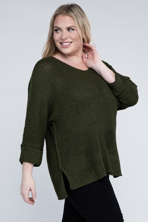 Romantic Embrace Knit Sweater - Curves Enchanted