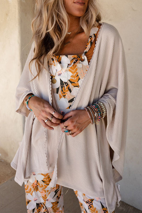 Get Summer Ready with Lace Trim Kimono