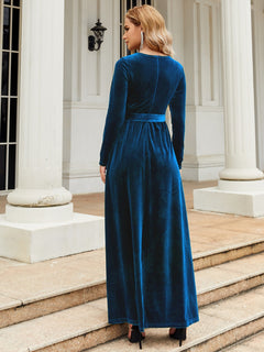 Sleek and Elegant Tie-Front Maxi Dress