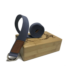 The Luxe Bamboo Yoga Block & Strap