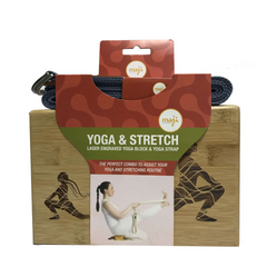 The Luxe Bamboo Yoga Block & Strap