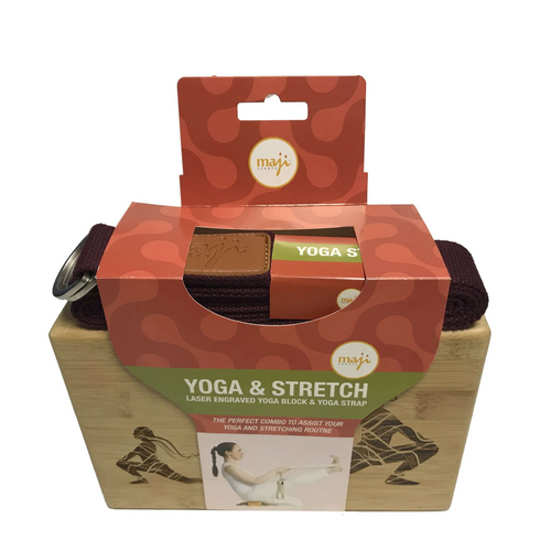 The Luxe Bamboo Yoga Block & Strap