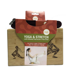 The Luxe Bamboo Yoga Block & Strap