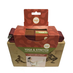 The Luxe Bamboo Yoga Block & Strap