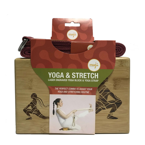 The Luxe Bamboo Yoga Block & Strap