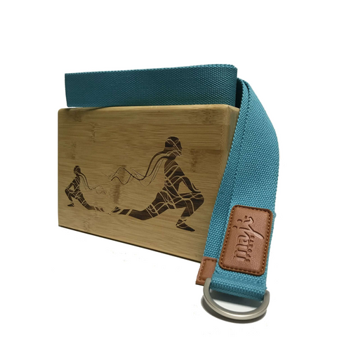 The Luxe Bamboo Yoga Block & Strap