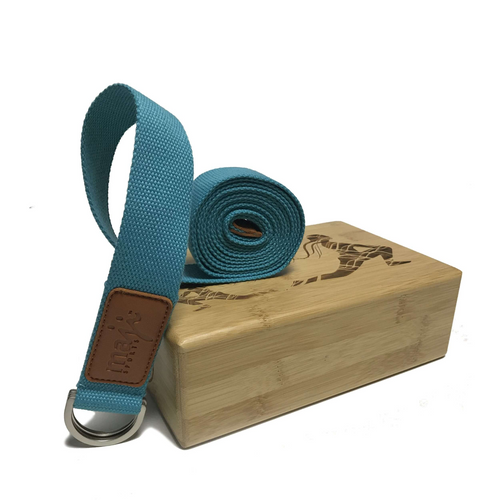 The Luxe Bamboo Yoga Block & Strap